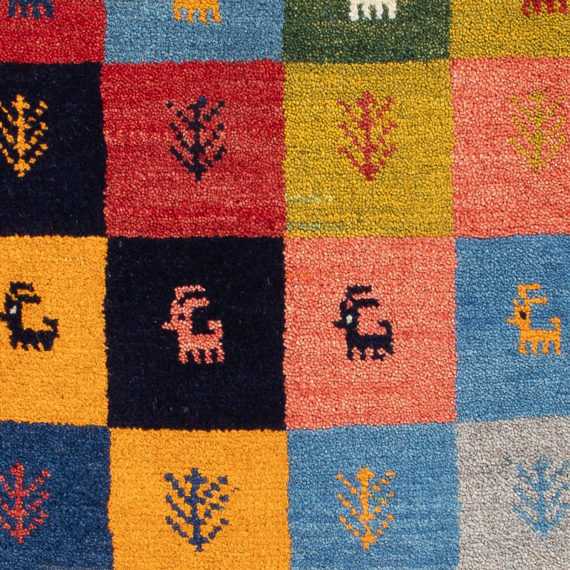 Gabbeh-tæppe - Persisk - 90 x 63 cm - flerfarvet
