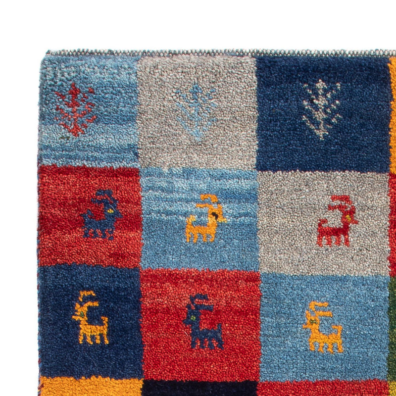 Gabbeh-tæppe - Persisk - 90 x 63 cm - flerfarvet