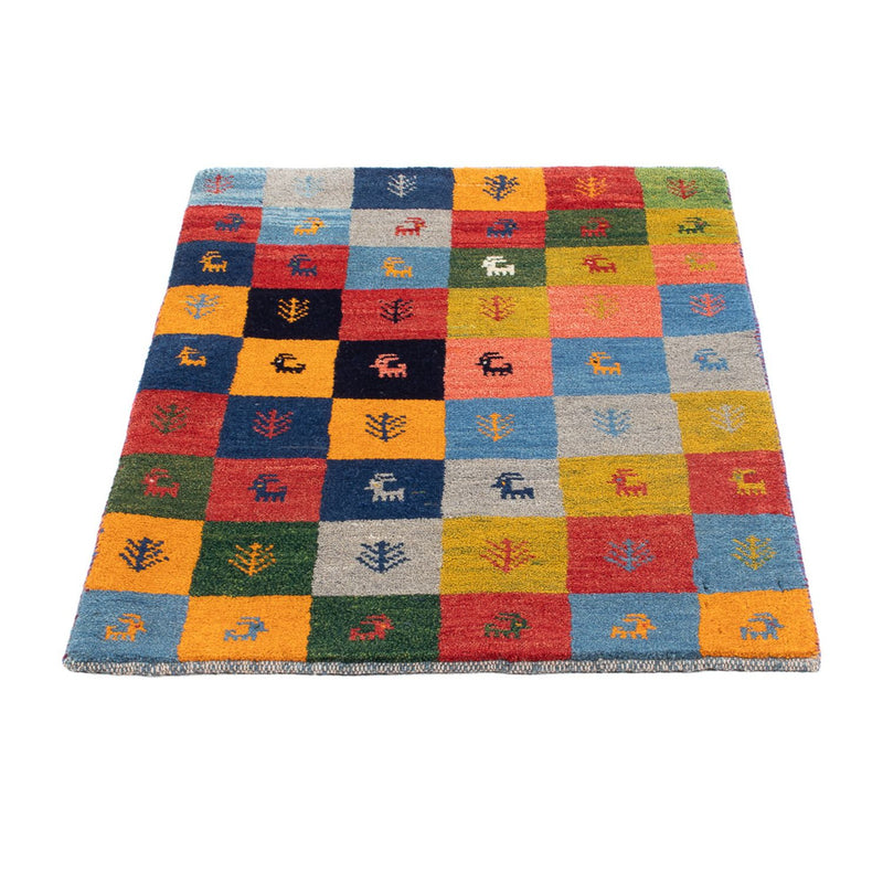 Gabbeh-tæppe - Persisk - 90 x 63 cm - flerfarvet