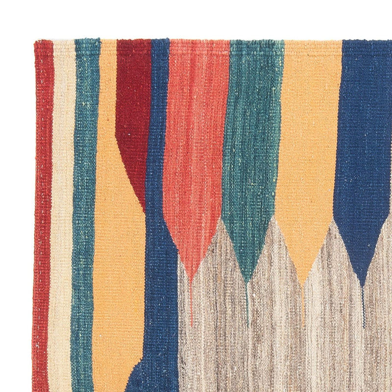 Kelim-tæppe - orientalsk firkantet  - 128 x 125 cm - mintgrøn