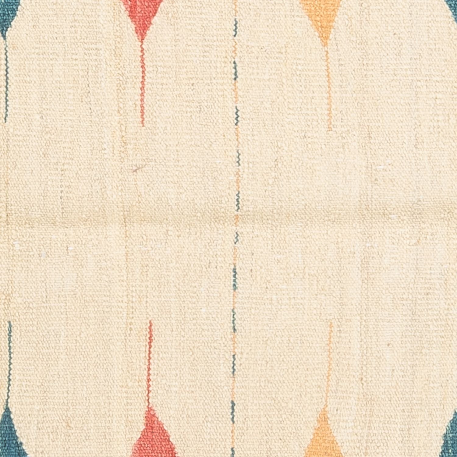 Kelim-tæppe - orientalsk firkantet  - 129 x 125 cm - mintgrøn