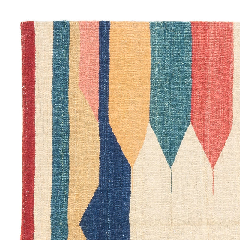 Kelim-tæppe - orientalsk firkantet  - 129 x 125 cm - mintgrøn