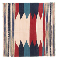 Kelim-tæppe - orientalsk - 136 x 125 cm - mintgrøn