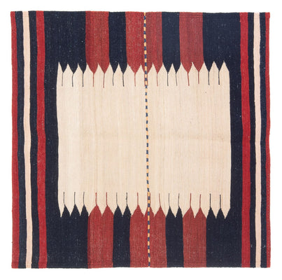 Kelim-tæppe - orientalsk firkantet  - 129 x 119 cm - mintgrøn