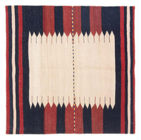 Kelim-tæppe - orientalsk firkantet  - 129 x 119 cm - mintgrøn