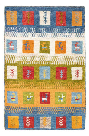 Gabbeh-tæppe - Persisk - 90 x 60 cm - flerfarvet