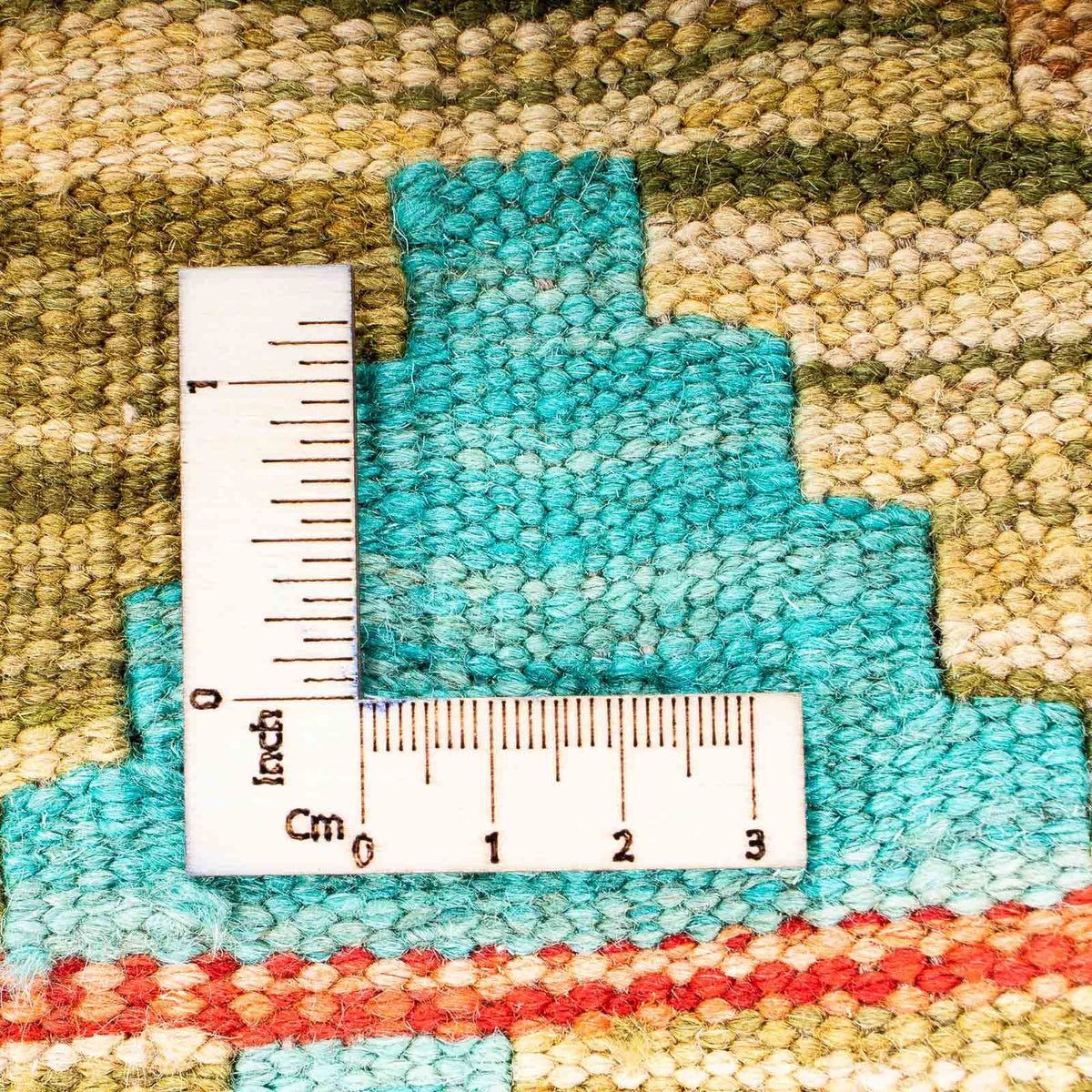 Kelim Carpet - Splash - 254 x 174 cm - turkis