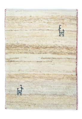 Gabbeh-tæppe - Persisk - 60 x 40 cm - beige