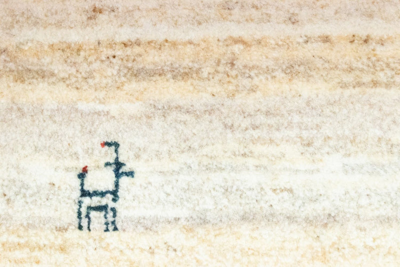 Gabbeh-tæppe - Persisk - 60 x 40 cm - beige
