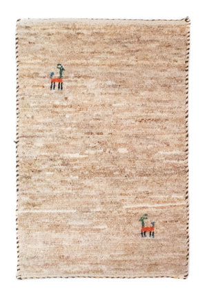 Gabbeh-tæppe - Persisk - 60 x 40 cm - brun