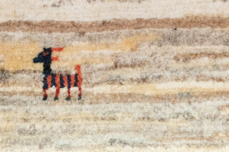 Gabbeh-tæppe - Persisk - 60 x 40 cm - beige