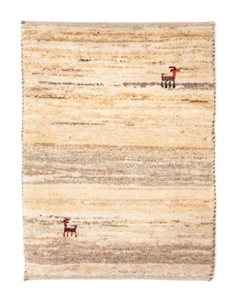 Gabbeh-tæppe - Persisk - 60 x 40 cm - beige