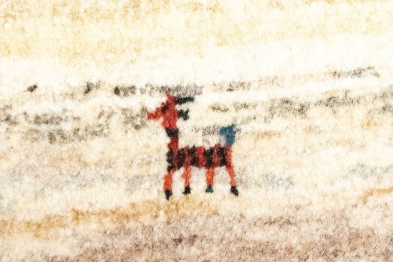 Gabbeh-tæppe - Persisk - 60 x 40 cm - beige