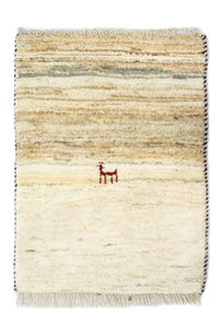 Gabbeh-tæppe - Persisk - 60 x 40 cm - beige