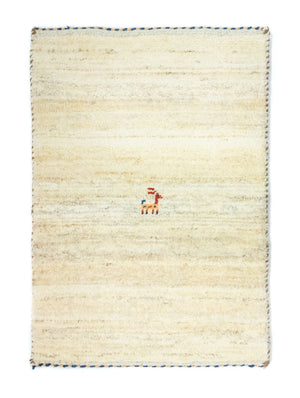 Gabbeh-tæppe - Persisk - 60 x 40 cm - beige