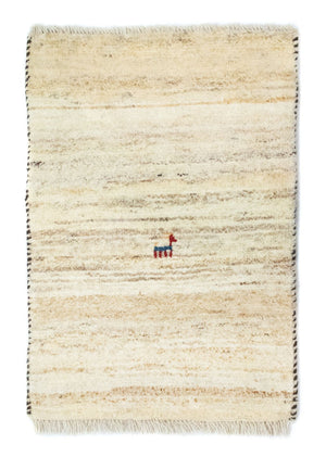 Gabbeh-tæppe - Persisk - 60 x 40 cm - beige