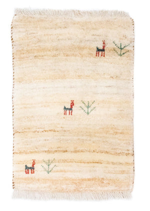 Gabbeh-tæppe - Persisk - 60 x 40 cm - brun