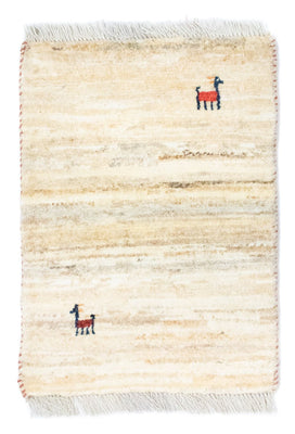 Gabbeh-tæppe - Persisk - 60 x 40 cm - beige