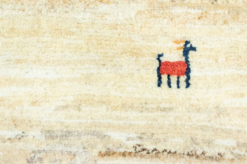 Gabbeh-tæppe - Persisk - 60 x 40 cm - beige