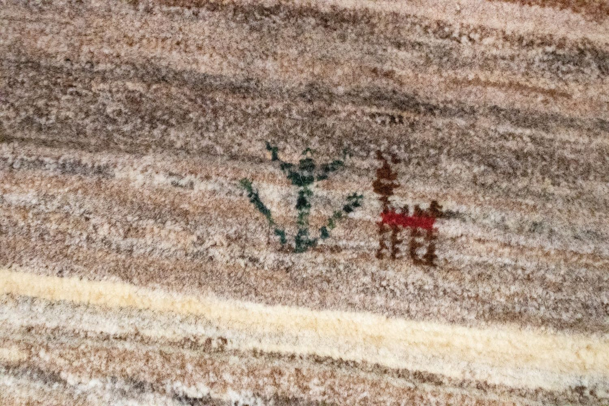 Gabbeh-tæppe - Persisk - 60 x 40 cm - brun