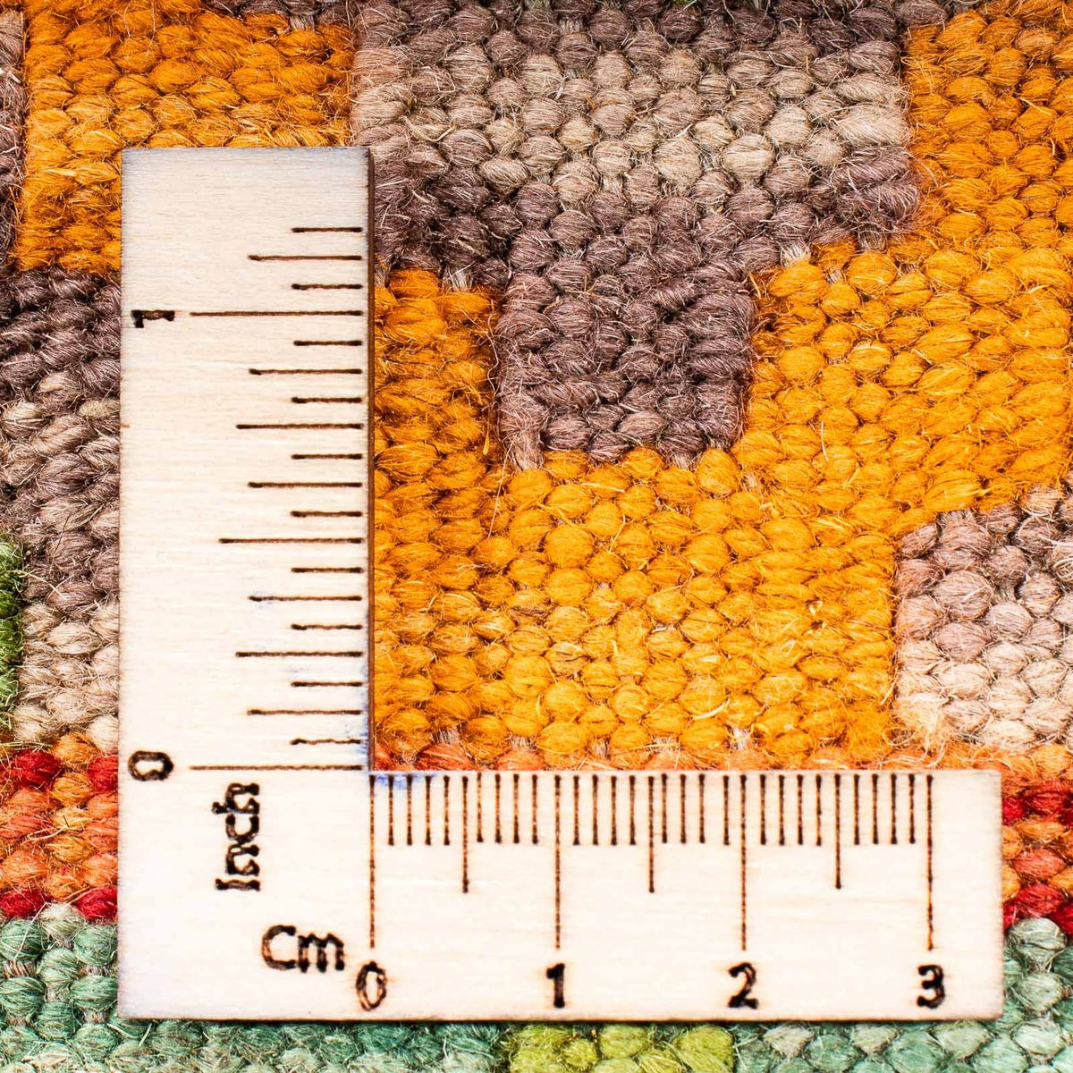 Kelim Carpet - Splash - 205 x 155 cm - grøn