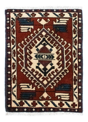 Persisk tæppe - Nomadisk firkantet  - 54 x 40 cm - brun