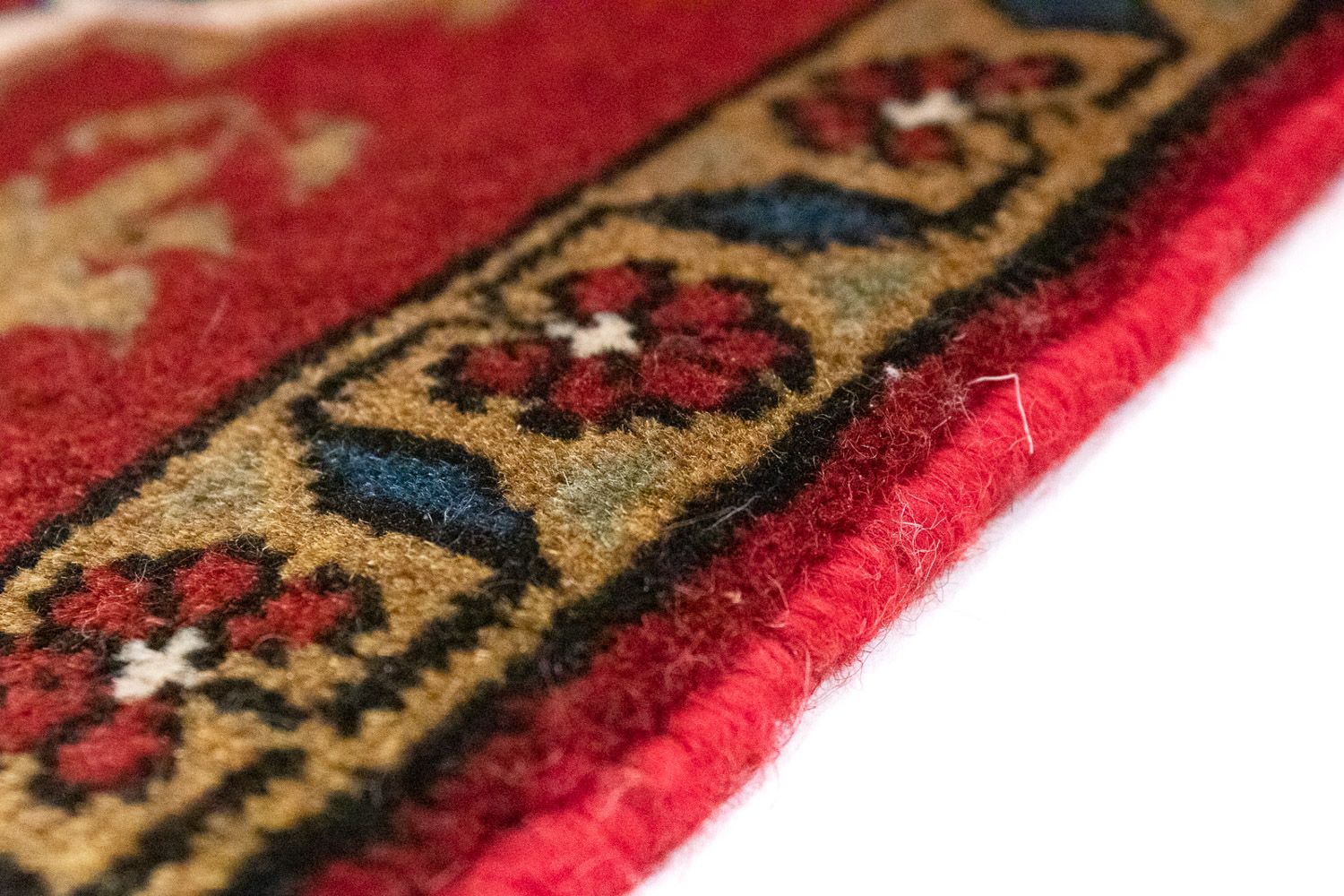 Persisk tæppe - Nomadisk firkantet  - 54 x 40 cm - rød