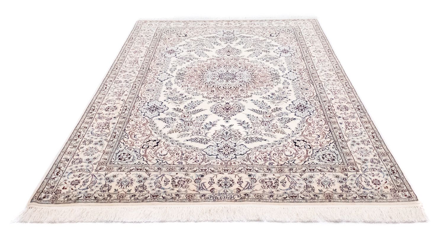 Persisk tæppe - Nain - Premium - 234 x 145 cm - naturlig hvid