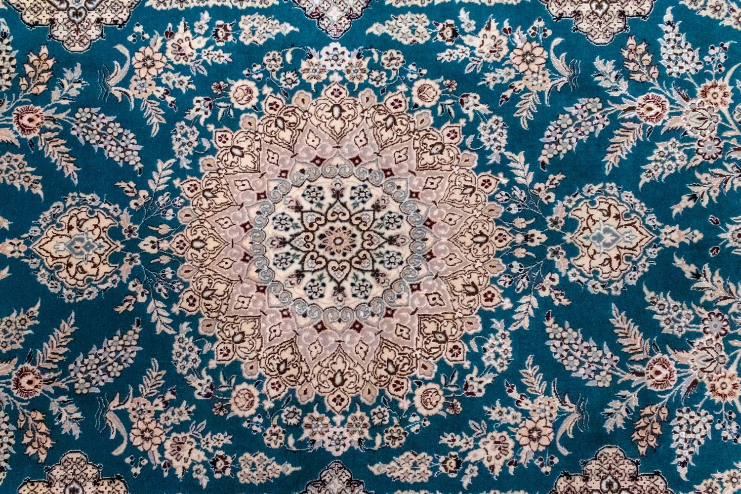 Persisk tæppe - Nain - Premium - 230 x 153 cm - turkis