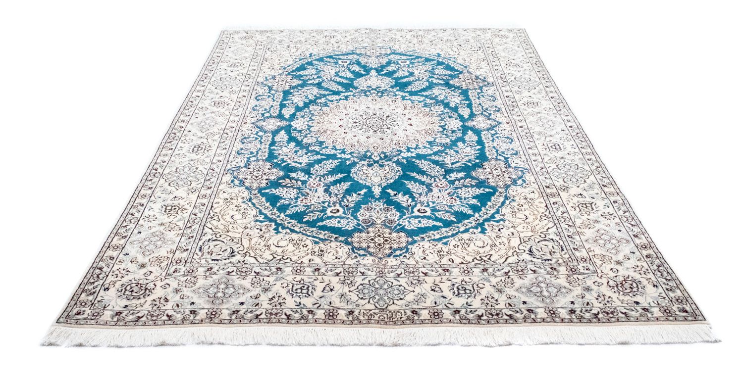 Persisk tæppe - Nain - Premium - 230 x 153 cm - turkis
