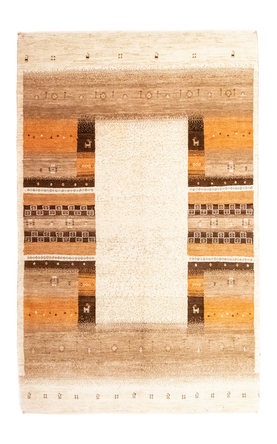 Gabbeh Tæppe - Loribaft Persisk - 257 x 160 cm - beige