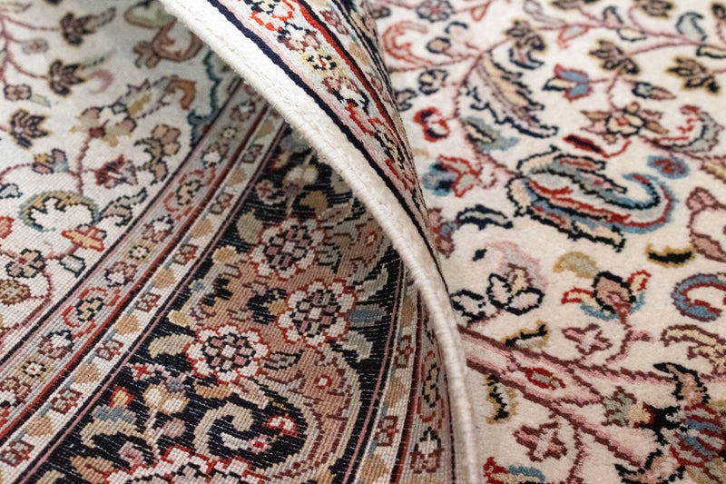 Silketæppe - Kashmir Silk - 161 x 93 cm - blå