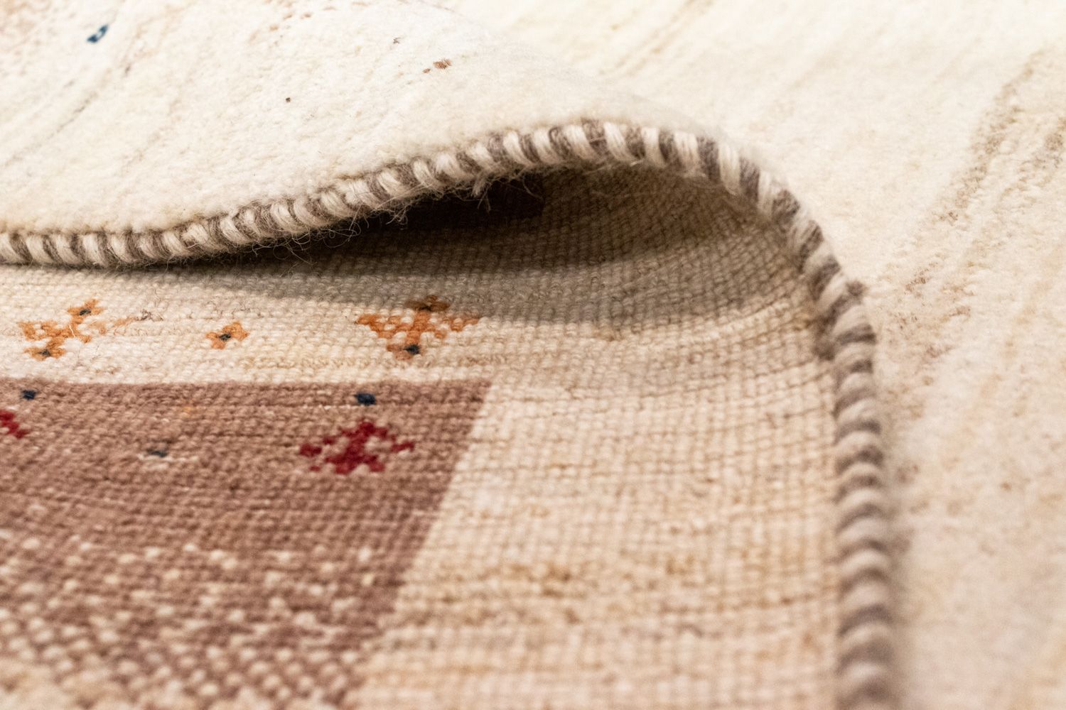 Gabbeh Tæppe - Loribaft Persisk - 258 x 154 cm - beige