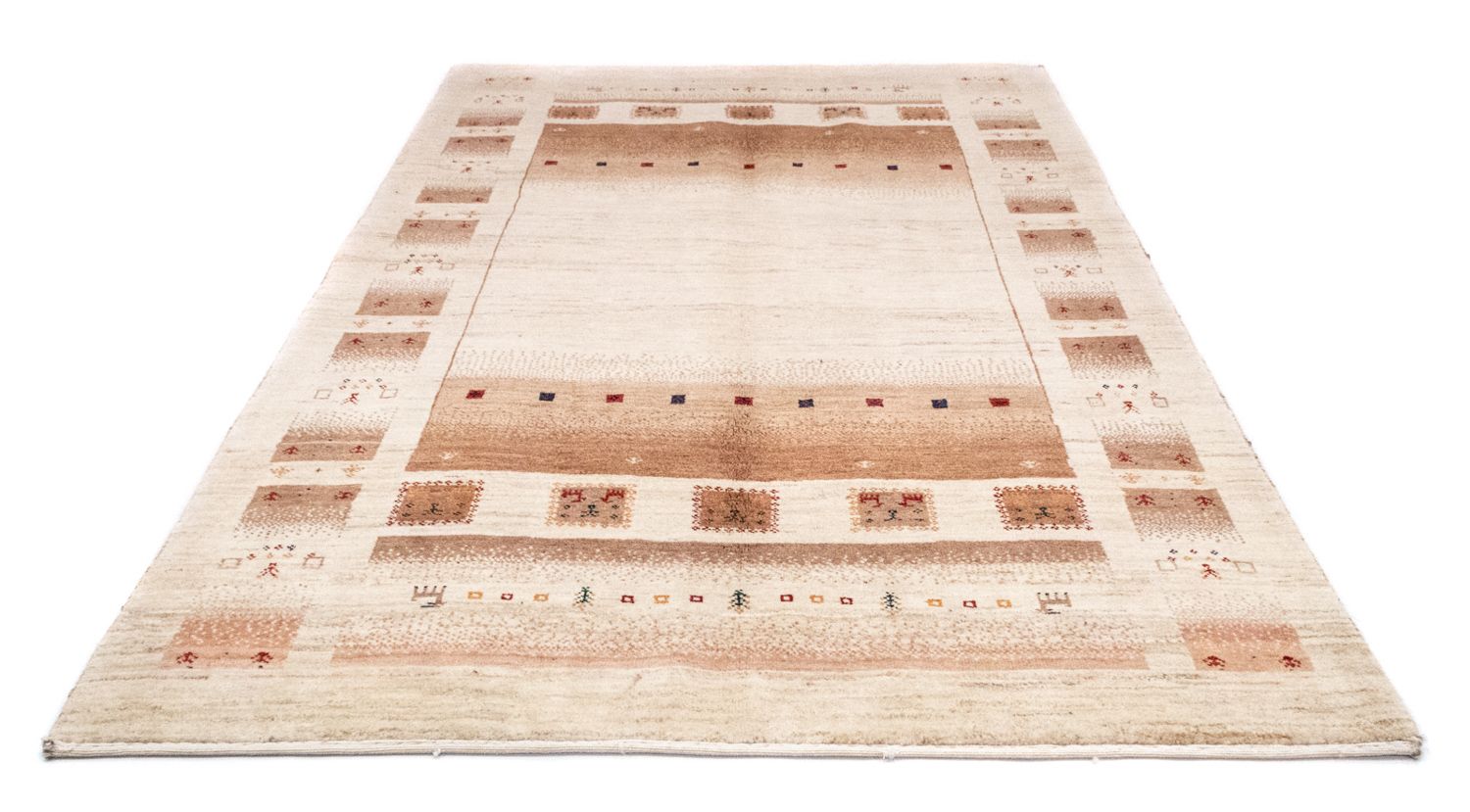 Gabbeh Tæppe - Loribaft Persisk - 258 x 154 cm - beige