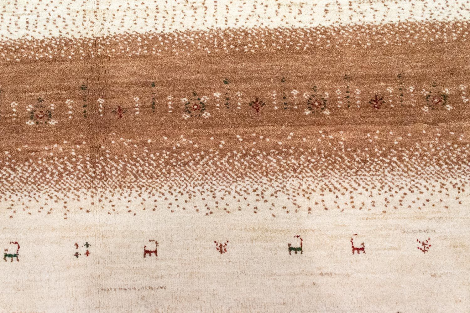 Gabbeh Tæppe - Loribaft Persisk - 237 x 200 cm - beige