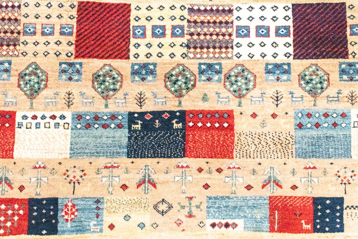 Gabbeh Tæppe - Loribaft Persisk - 230 x 200 cm - farvet