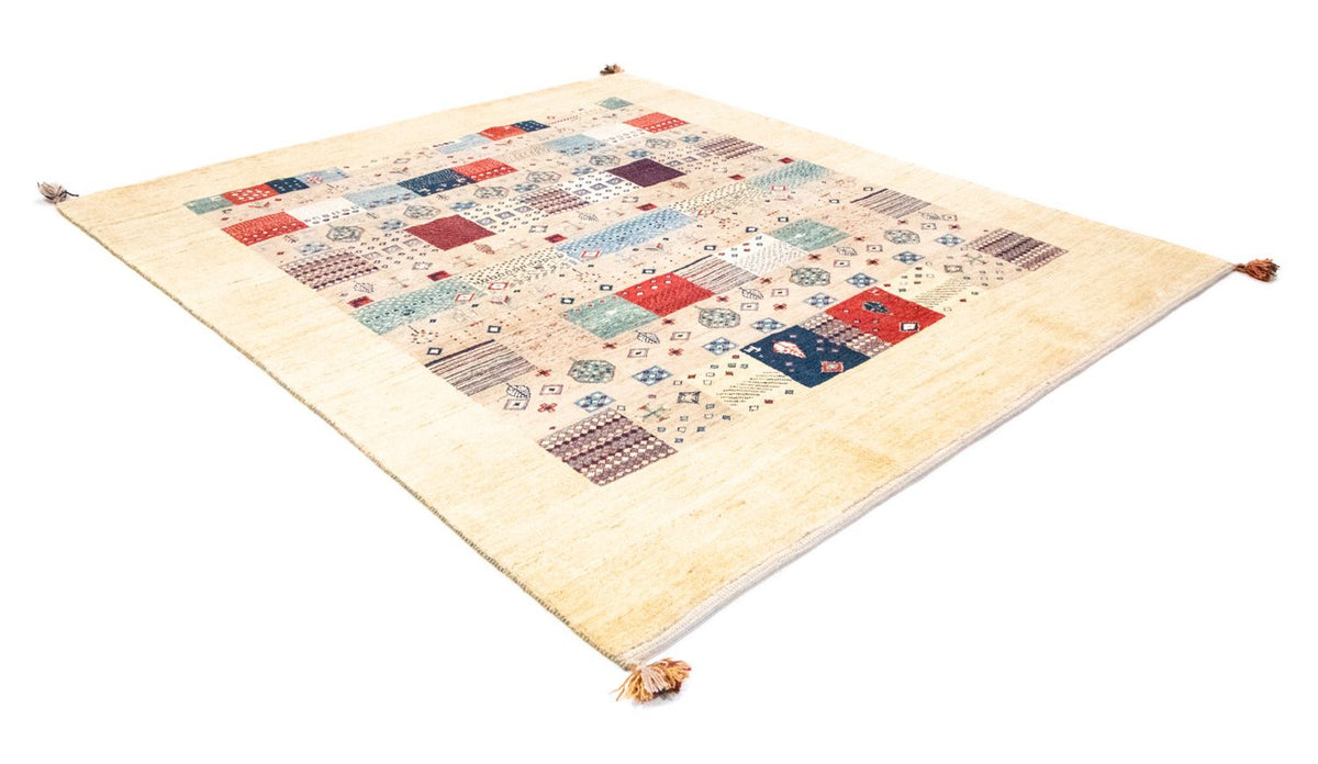 Gabbeh Tæppe - Loribaft Persisk - 230 x 200 cm - farvet