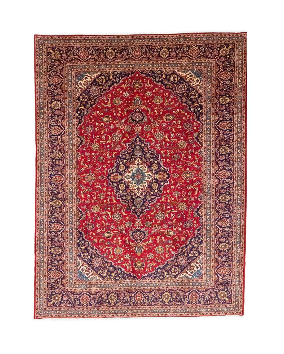 Persisk tæppe - Keshan - 353 x 255 cm - rød