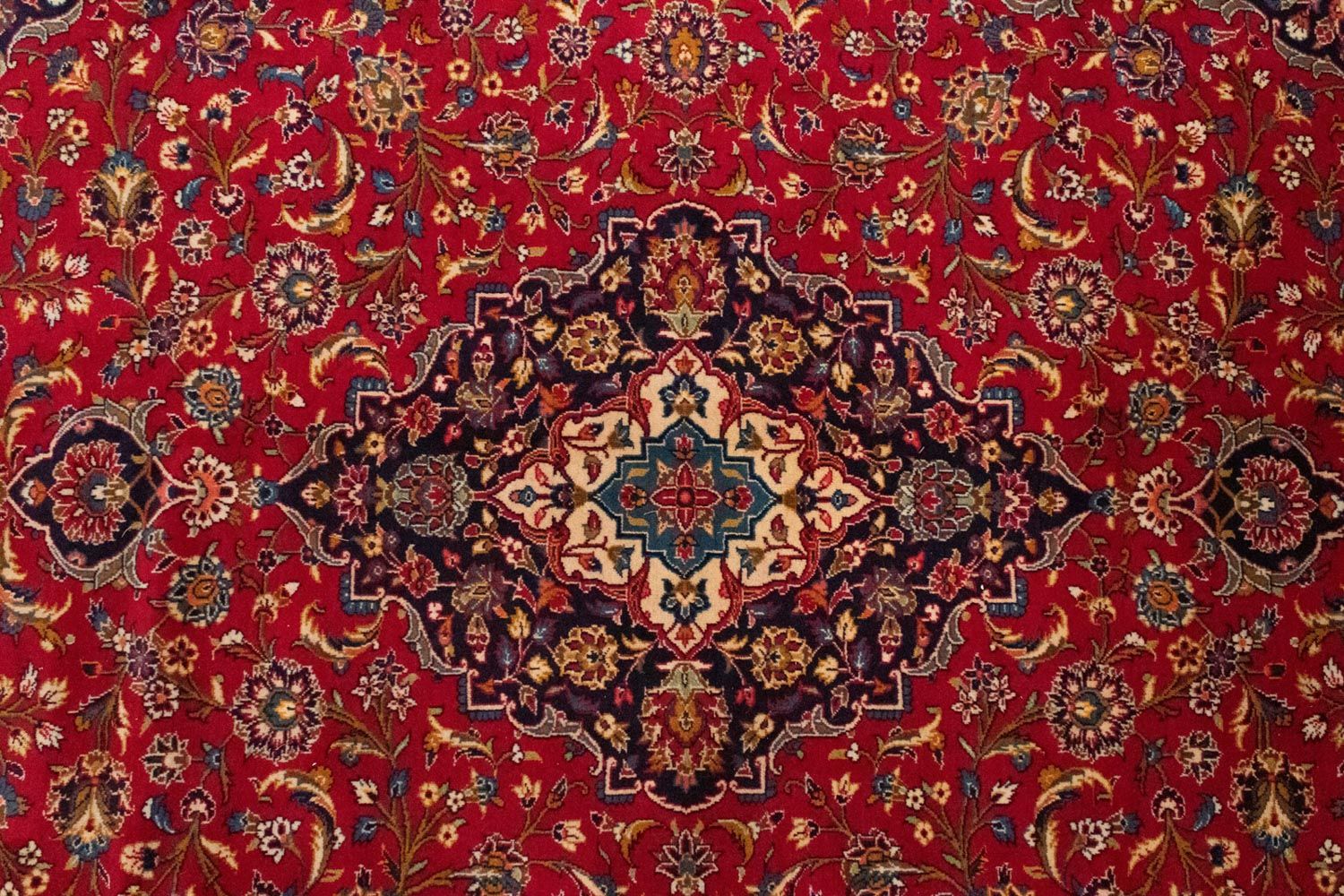 Persisk tæppe - Keshan - 353 x 255 cm - rød