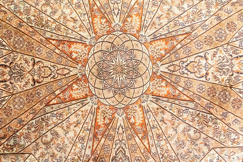 Silketæppe - Kashmir Silk - 279 x 185 cm - brun