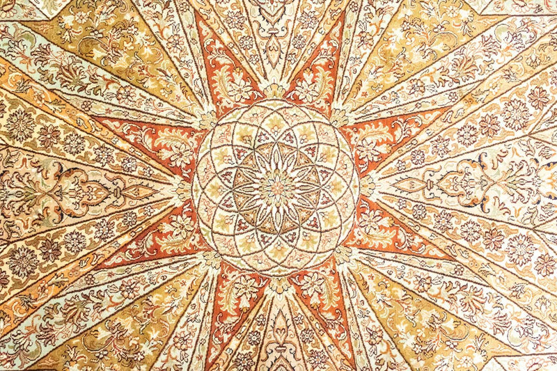 Silketæppe - Kashmir Silk - 270 x 185 cm - brun