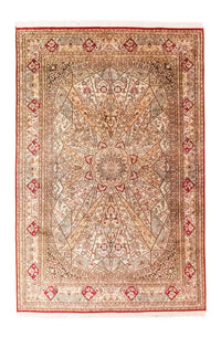 Silketæppe - Kashmir Silk - 250 x 167 cm - rød