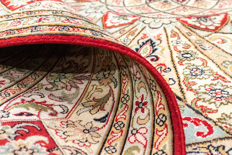Silketæppe - Kashmir Silk - 250 x 167 cm - rød