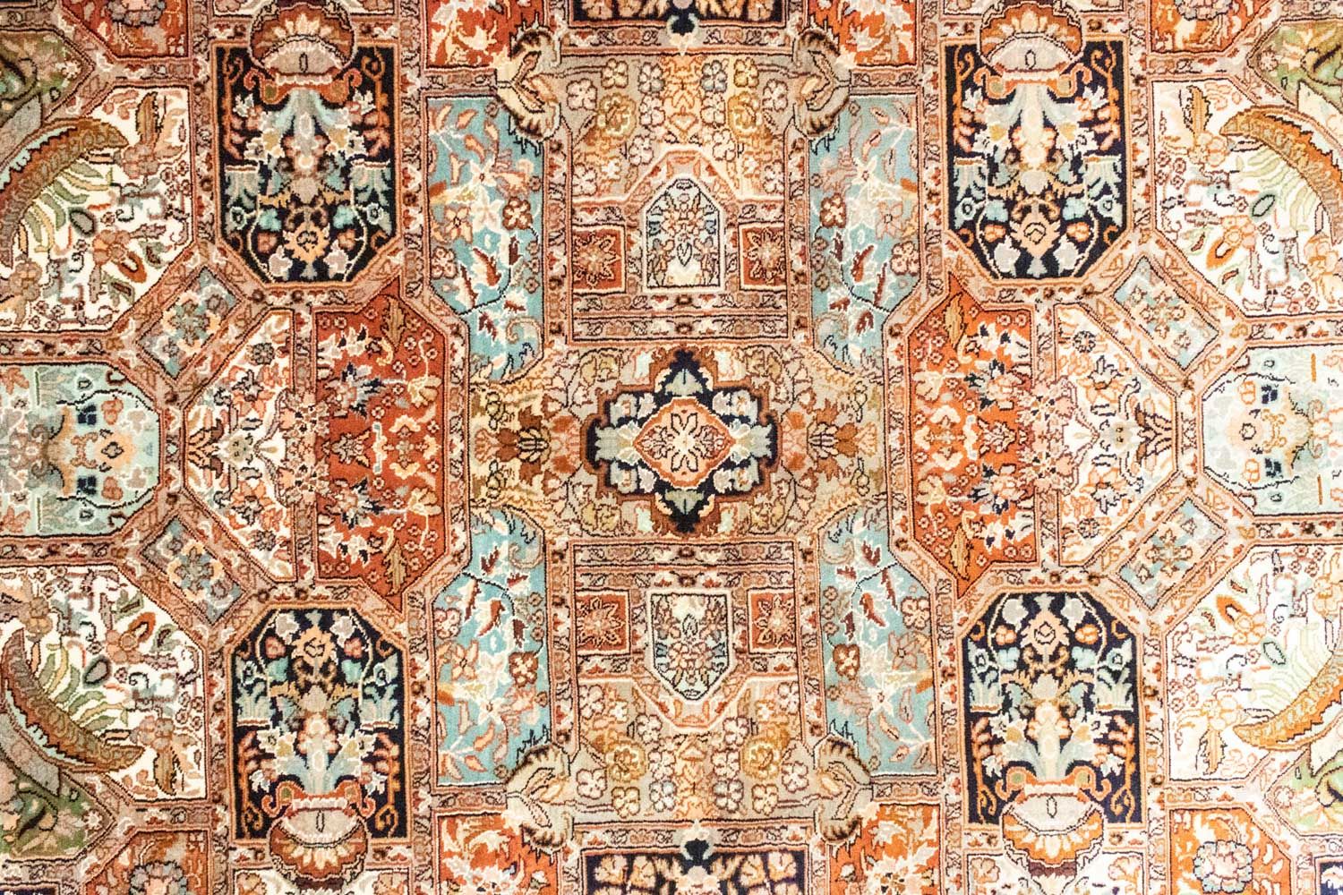 Silketæppe - Kashmir Silk - 229 x 152 cm - beige