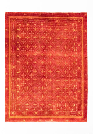 Gabbeh Tæppe - Loribaft Persisk - 235 x 174 cm - rød