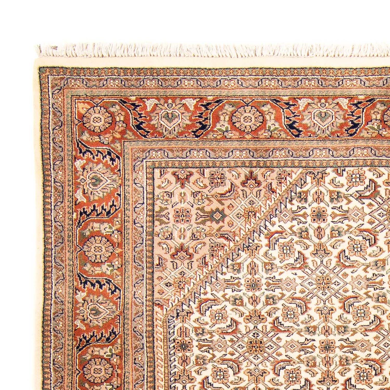 Orientalsk tæppe - Bijar - Indus - 242 x 173 cm - beige