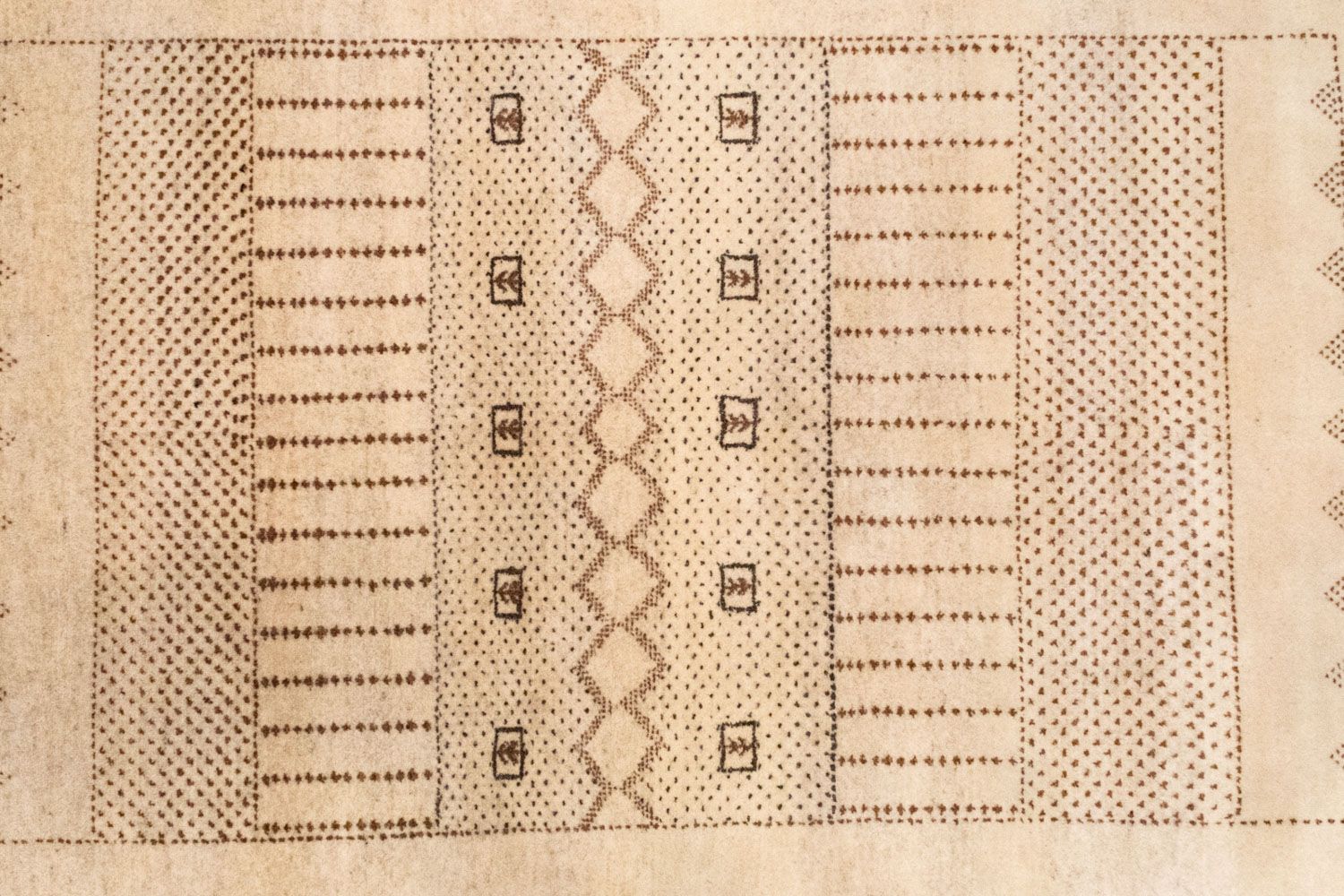 Gabbeh Tæppe - Loribaft Persisk - 222 x 151 cm - brun