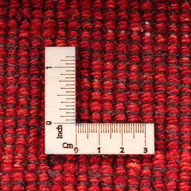 Gabbeh Tæppe - Loribaft Persisk - 406 x 300 cm - mørkerød