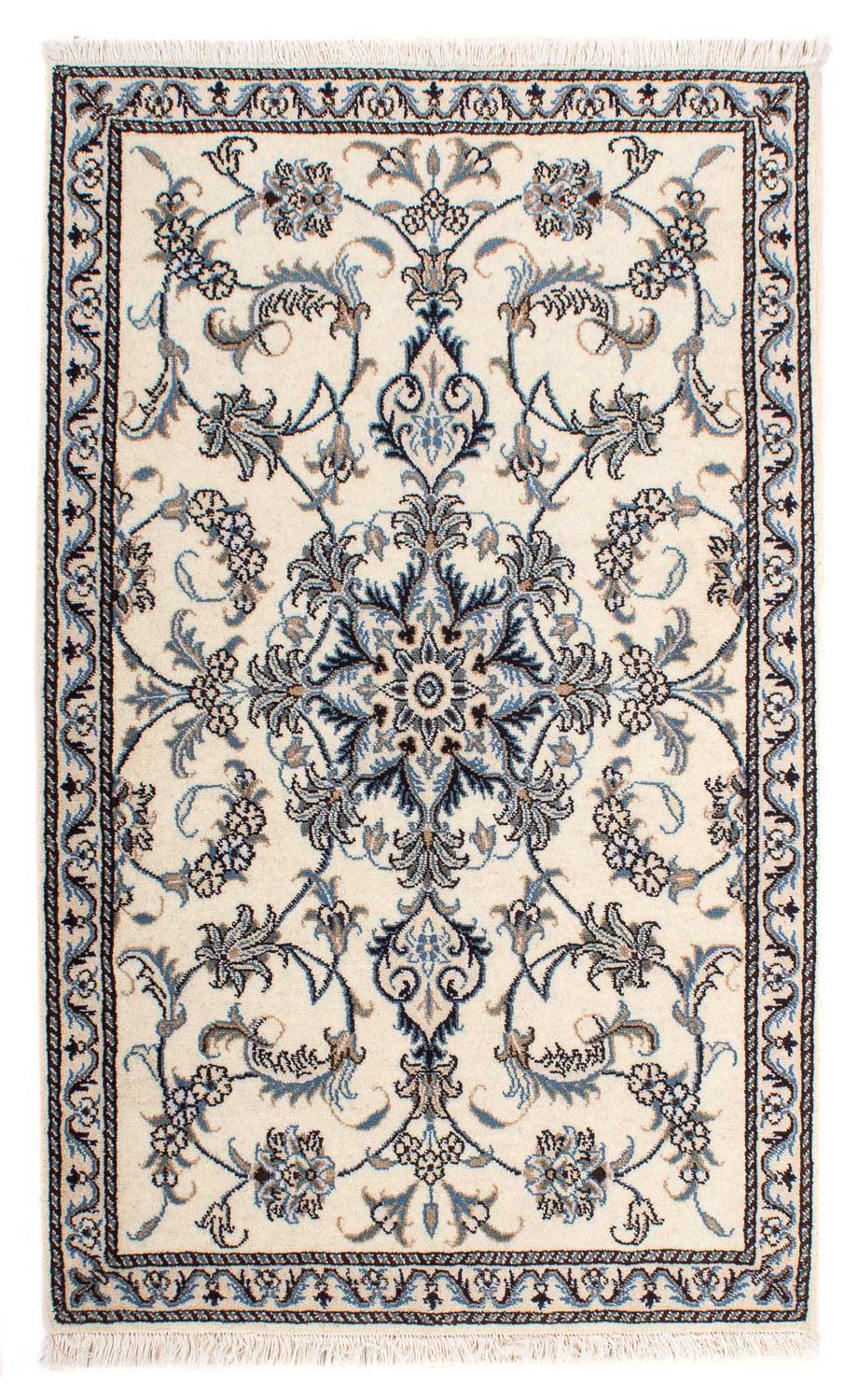 Persisk tæppe - Nain - 137 x 88 cm - beige