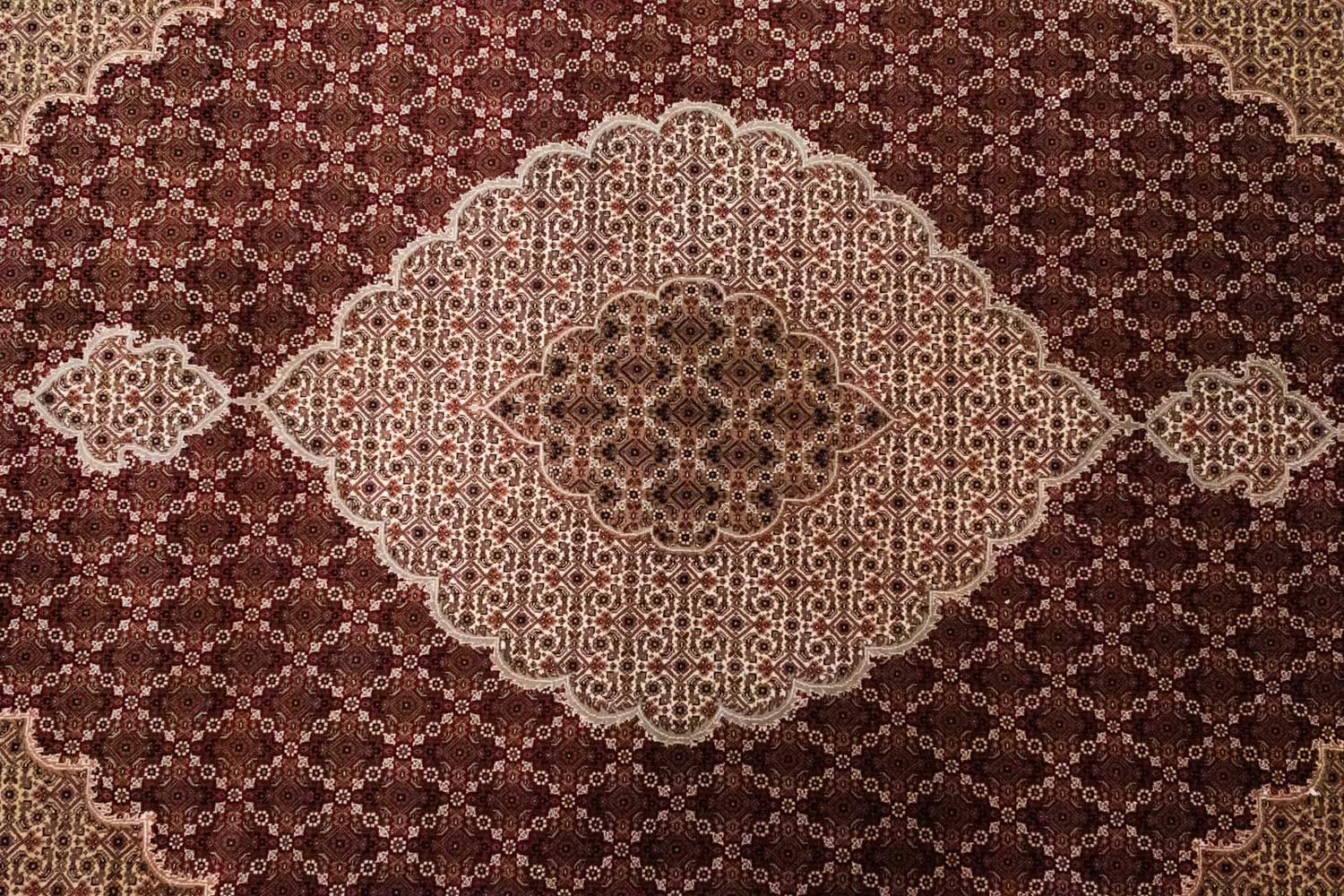Persisk tæppe - Tabriz - 306 x 249 cm - rød